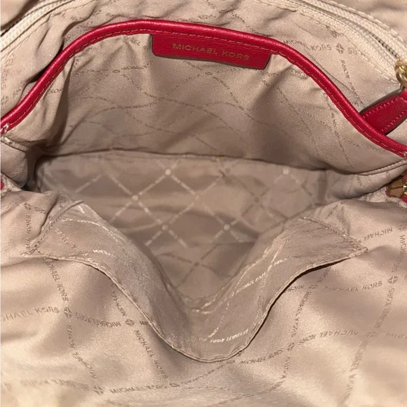 Michael Kors Red Leather Backpack with Dome Design - Picture 6 of 6